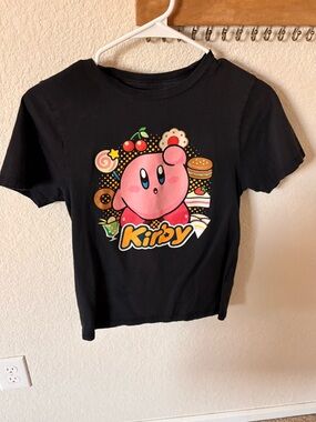 Kirby Kids' Black Graphic Tee